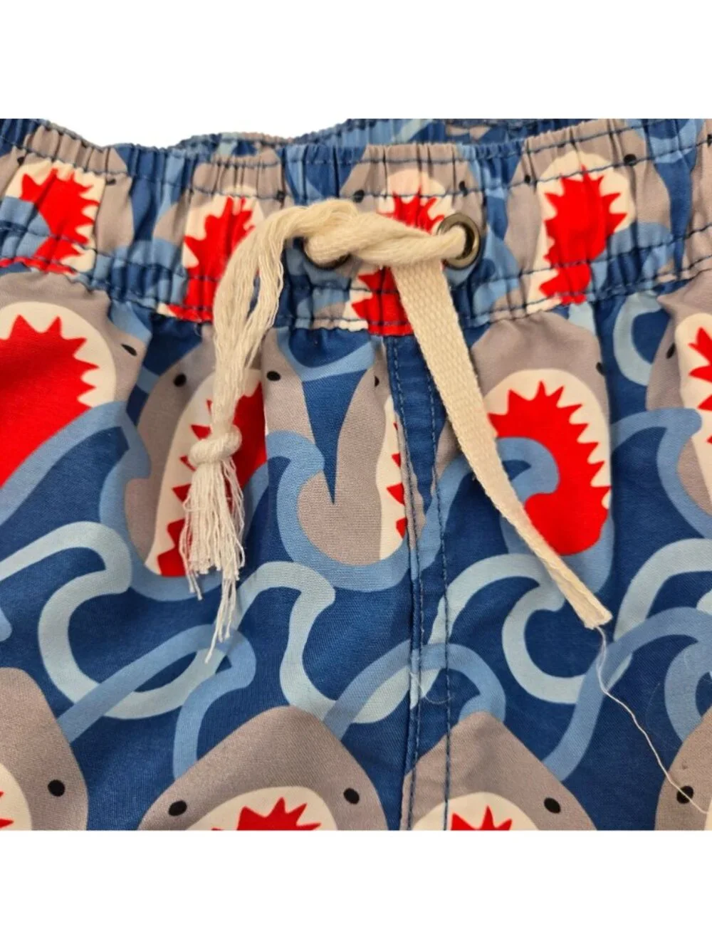 Hanna Andersson Shark Print Boy's Swim Trunks Size HA 150/US 12